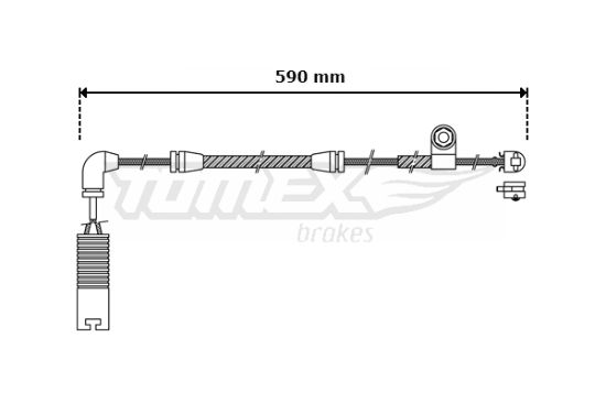 Obrázok Výstrażný kontakt opotrebenia brzdového oblożenia TOMEX Brakes  TX3037